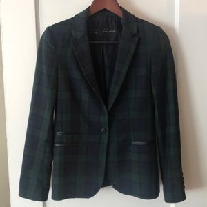 Zara Blackwatch Plaid Blazer